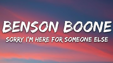 Thumbnail of Benson Boone - Sorry I'm Here For Someone Else (Lyrics)