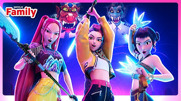 Thumbnail of Huntrix Show Demons How It’s DONE | Song Clip | KPop Demon Hunters | Netflix Family