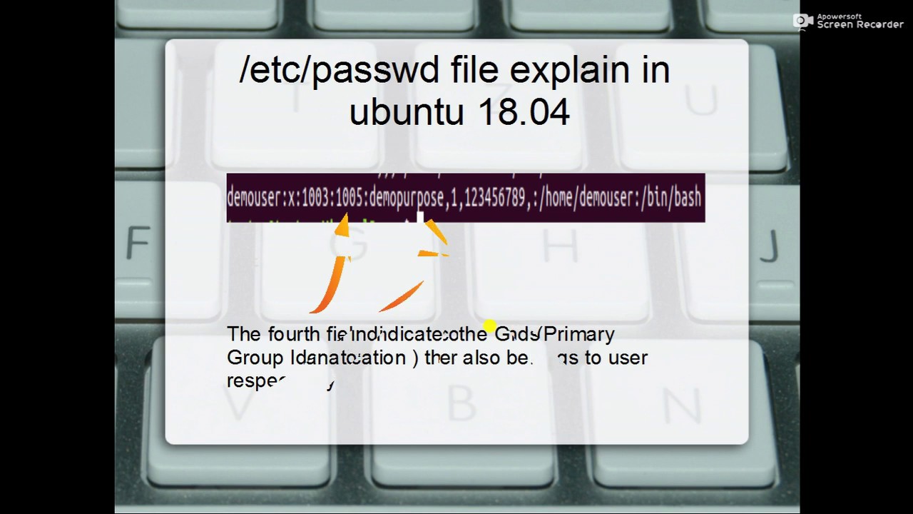 Thumbnail of /etc/passwd file explain in linux (ubuntu 18.04 LTS)