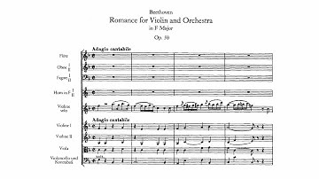 Thumbnail of Beethoven: Romance for violin and orchestra No. 2 in F major,  Op. 50 (with Score)