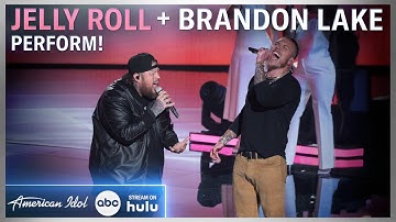 Thumbnail of Jelly Roll + Brandon Lake Give The Gospel with "Hard Fought Hallelujah" on American Idol