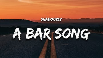 Thumbnail of Shaboozey - A Bar Song (Lyrics) "someone pour me up a double shot of whiskey"