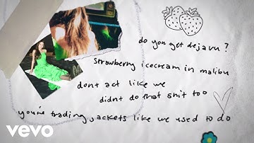 Thumbnail of Olivia Rodrigo - deja vu (Lyric Video)