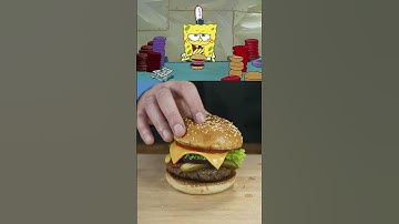 Thumbnail of Spongebob's Krabby Patty Extra Onions 🍔One Crying Johnny, coming up! #spongebob #krabbypatty #burger