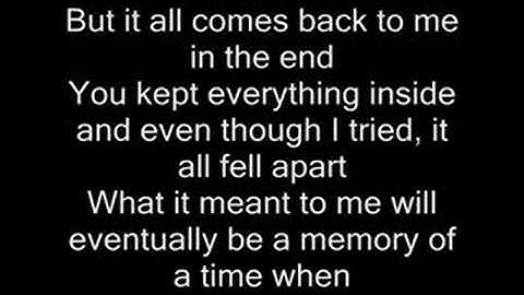 Thumbnail of In the end - Linkin Park (with lyrics)